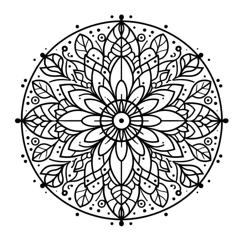 Květinová Mandala (40) omalovánka