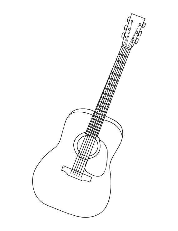 Kytara (6) omalovánka