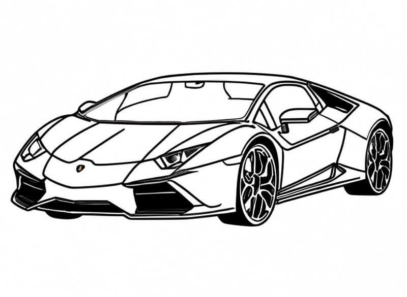 Lamborghini pro 2leté Děti omalovánka