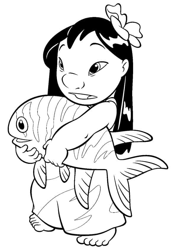 Lilo a Stitch Tisknutelný pro Děti omalovánka