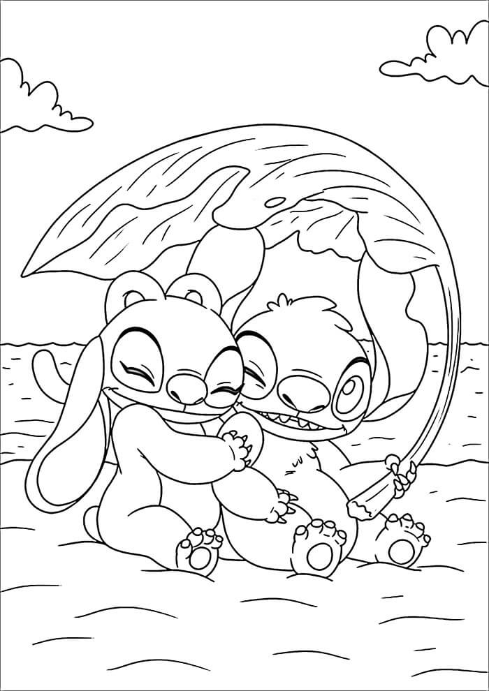 Lilo a Stitch Tisknutelný omalovánka