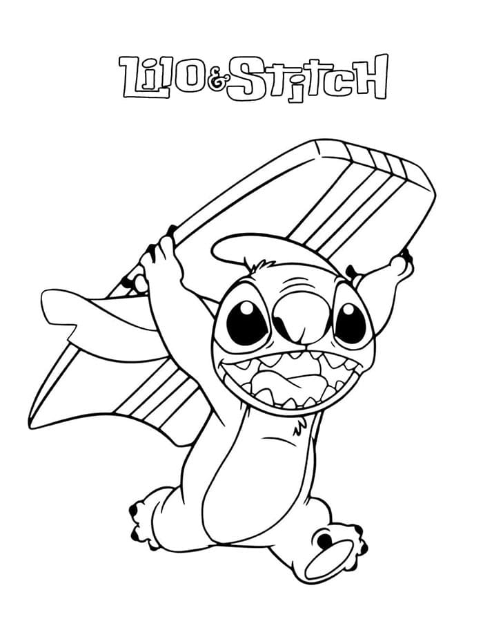 Lilo a Stitch Vymalovatelné pro Děti omalovánka