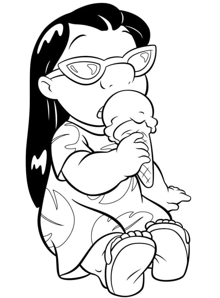 Lilo a Stitch k Vymalování omalovánka