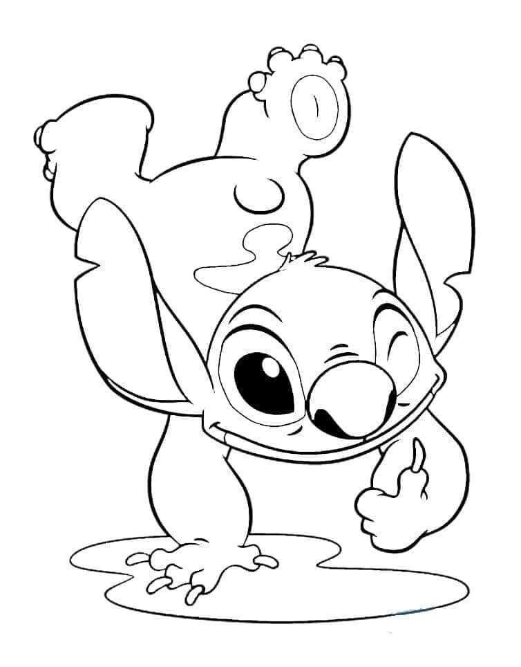Lilo a Stitch pro 4leté Děti omalovánka