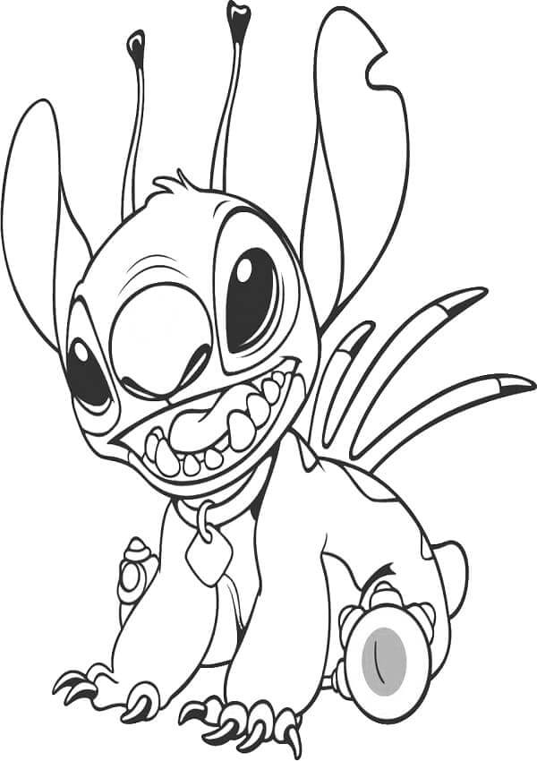 Lilo a Stitch pro 5leté Děti omalovánka