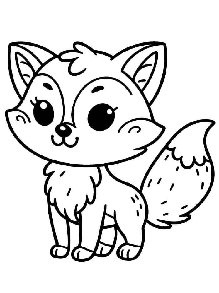 Liška pro Děti omalovánka