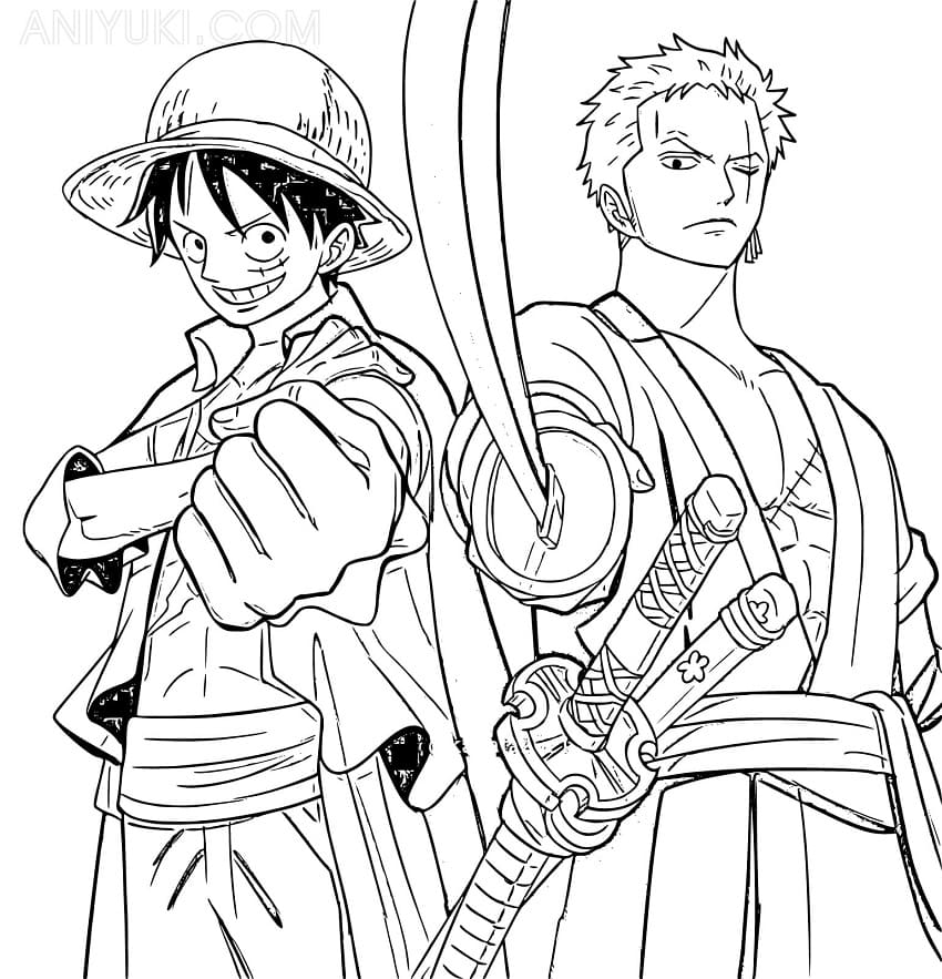 Luffy (4) omalovánka