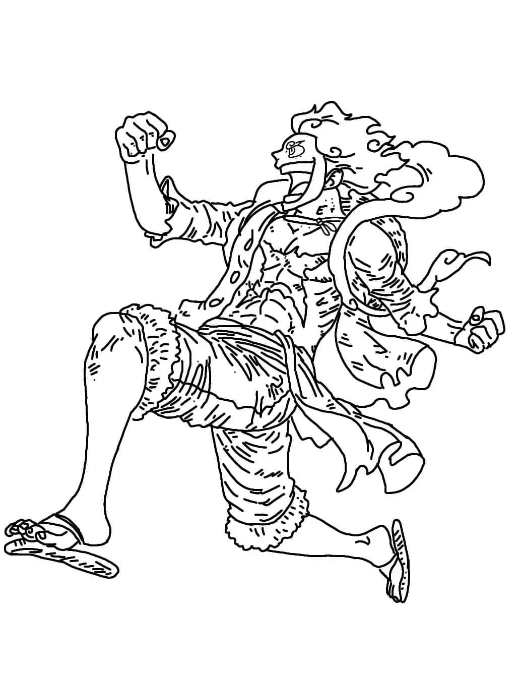 Luffy Obrázek omalovánka