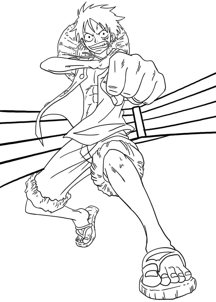 Luffy One Piece omalovánka