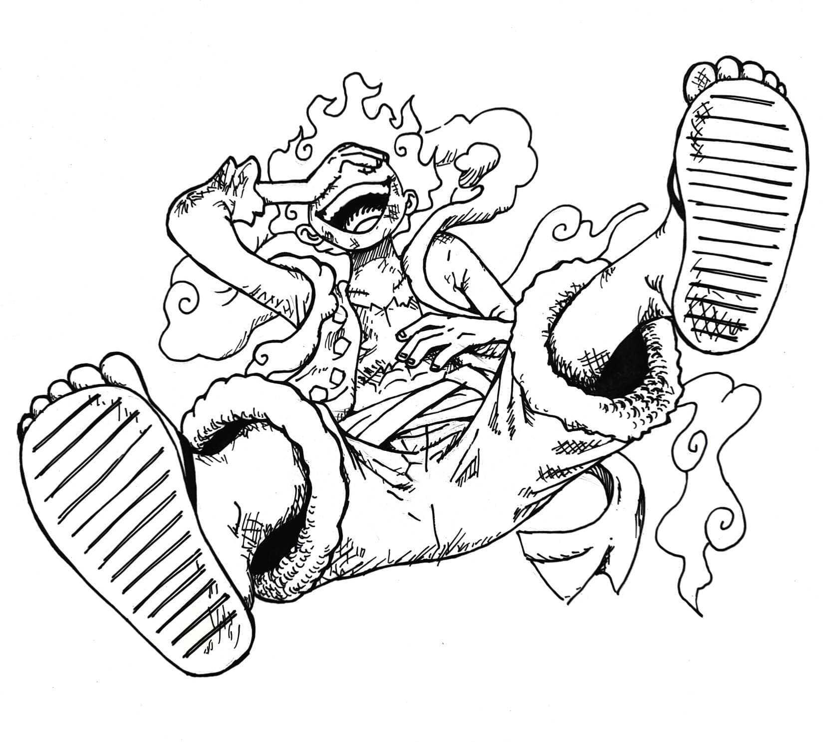 Luffy Tisknutelný Zdarma omalovánka