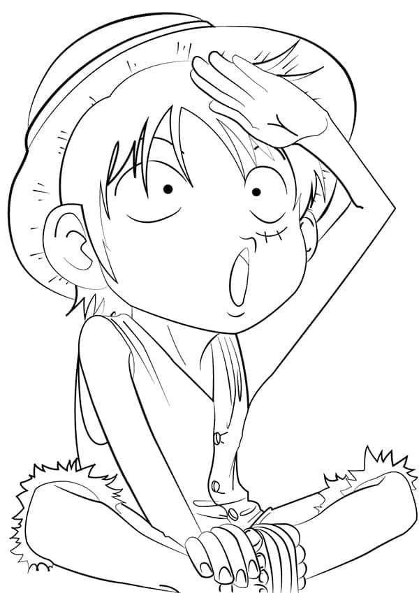 Luffy Tisknutelný pro Děti omalovánka