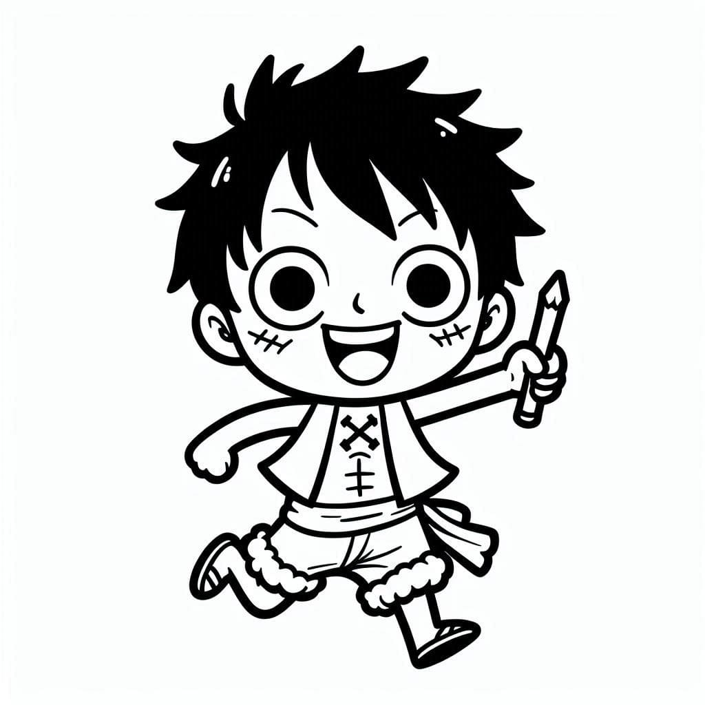 Luffy Tisknutelný omalovánka