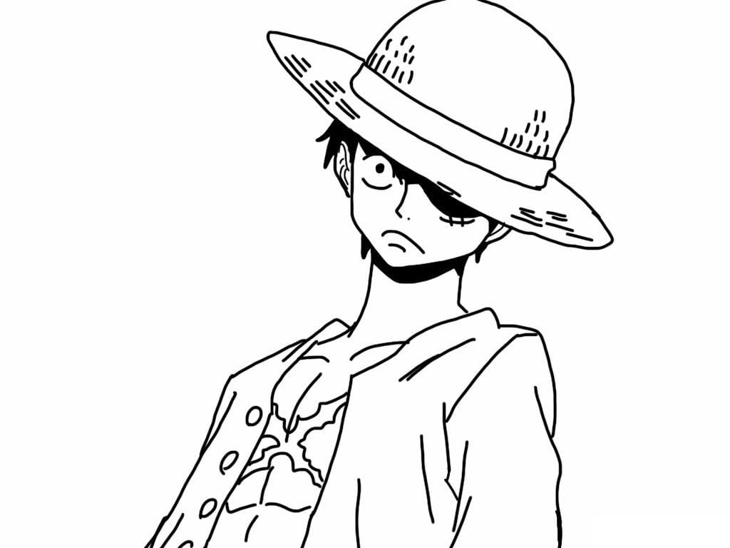 Luffy Zdarma omalovánka