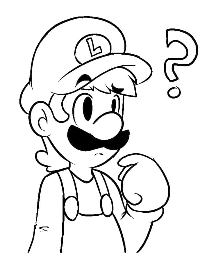 Luigi Tisknutelný pro Děti omalovánka