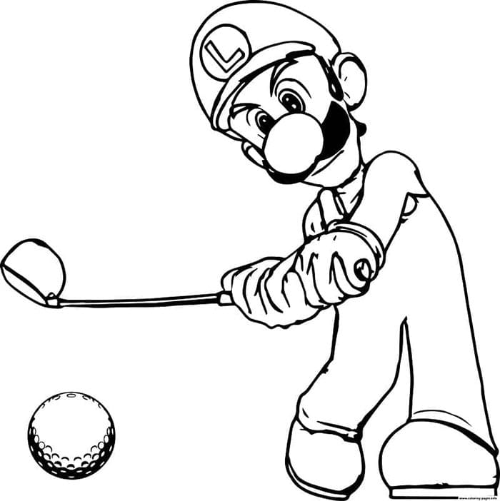 Luigi Zdarma pro Děti omalovánka