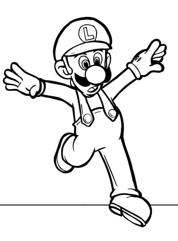 Luigi k Vymalování omalovánka
