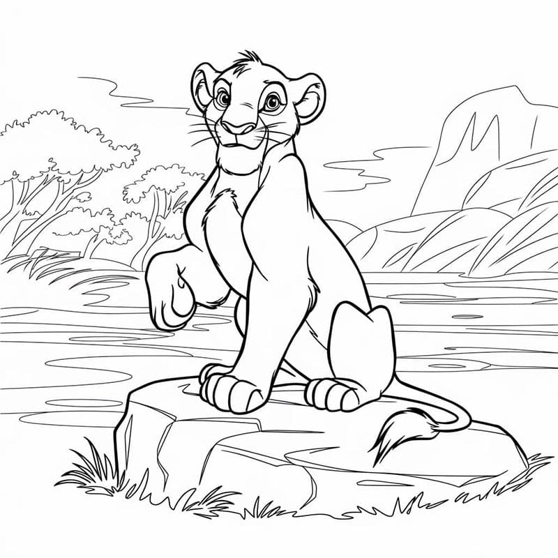 Lví Král Disney omalovánka