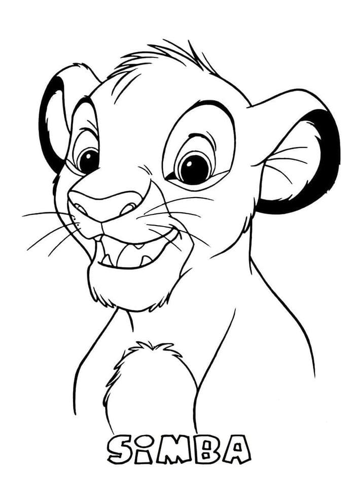Lví Král k Vymalování omalovánka