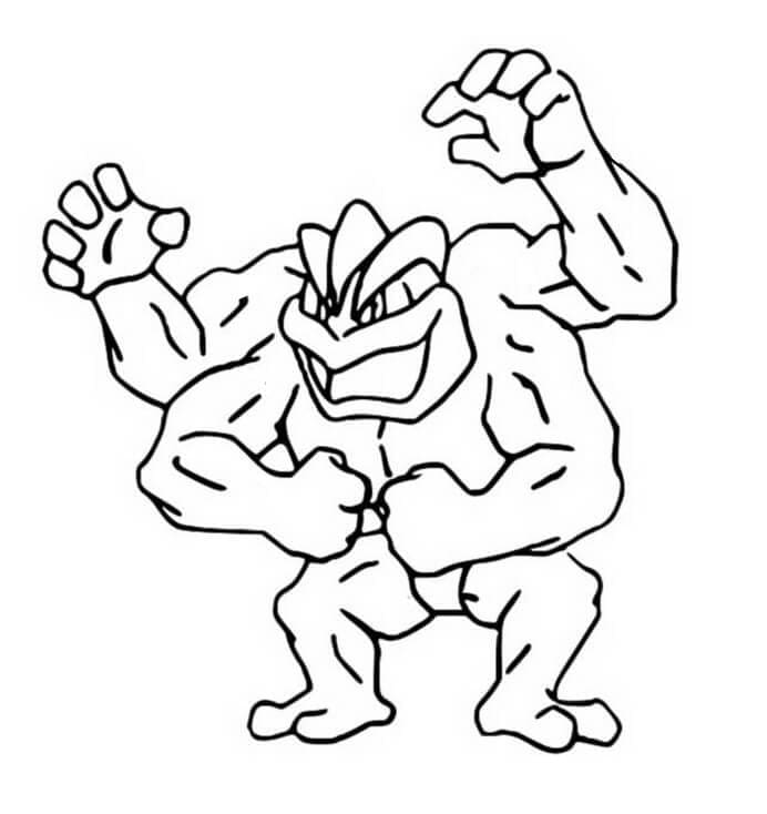 Machamp Pokemon omalovánka