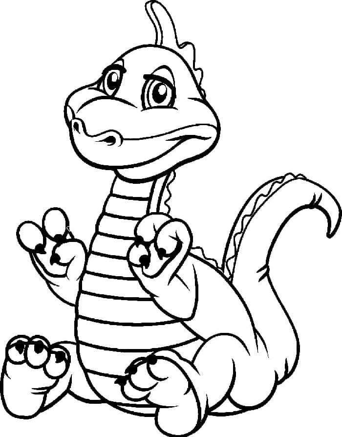 Malý Dinosaurus omalovánka
