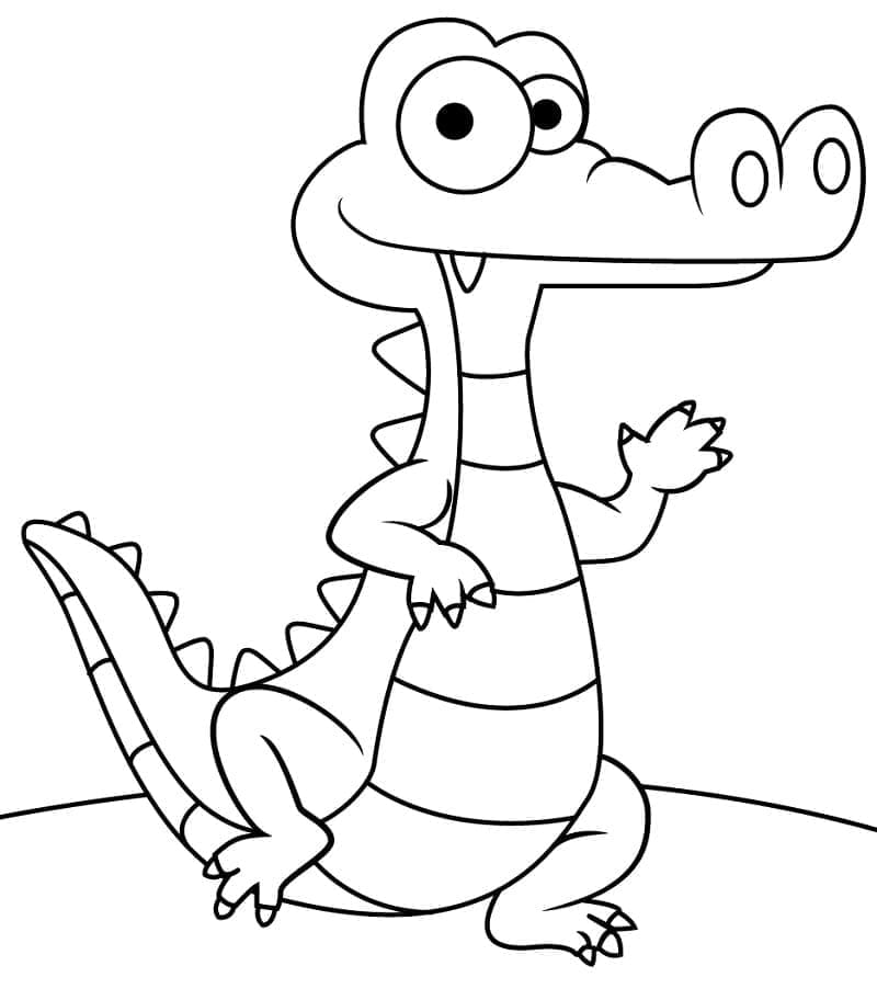 Malý Krokodýl omalovánka