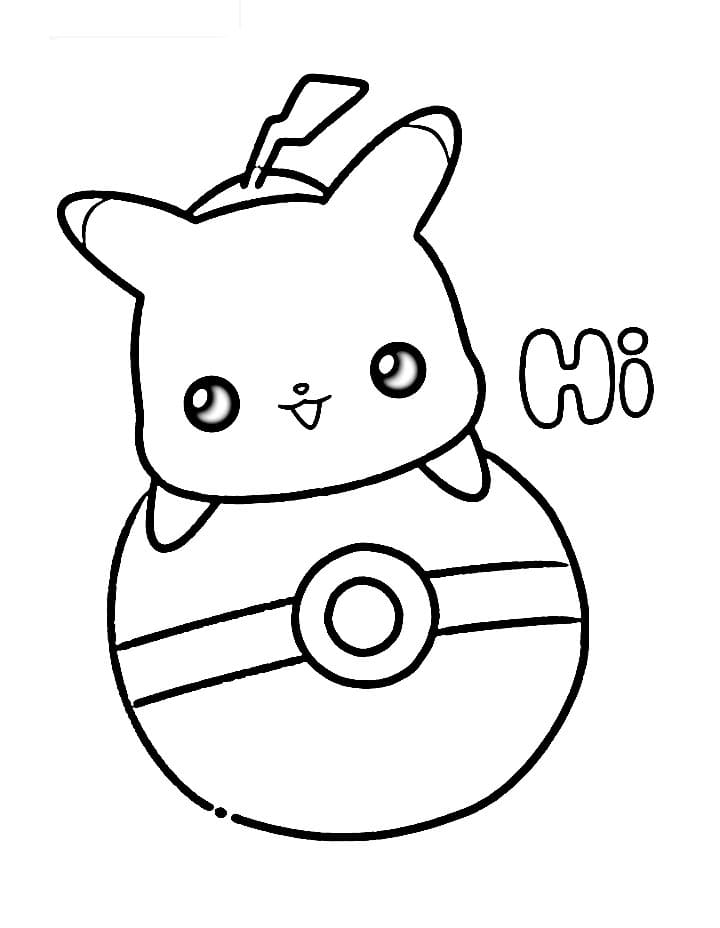Malý Pikachu omalovánka