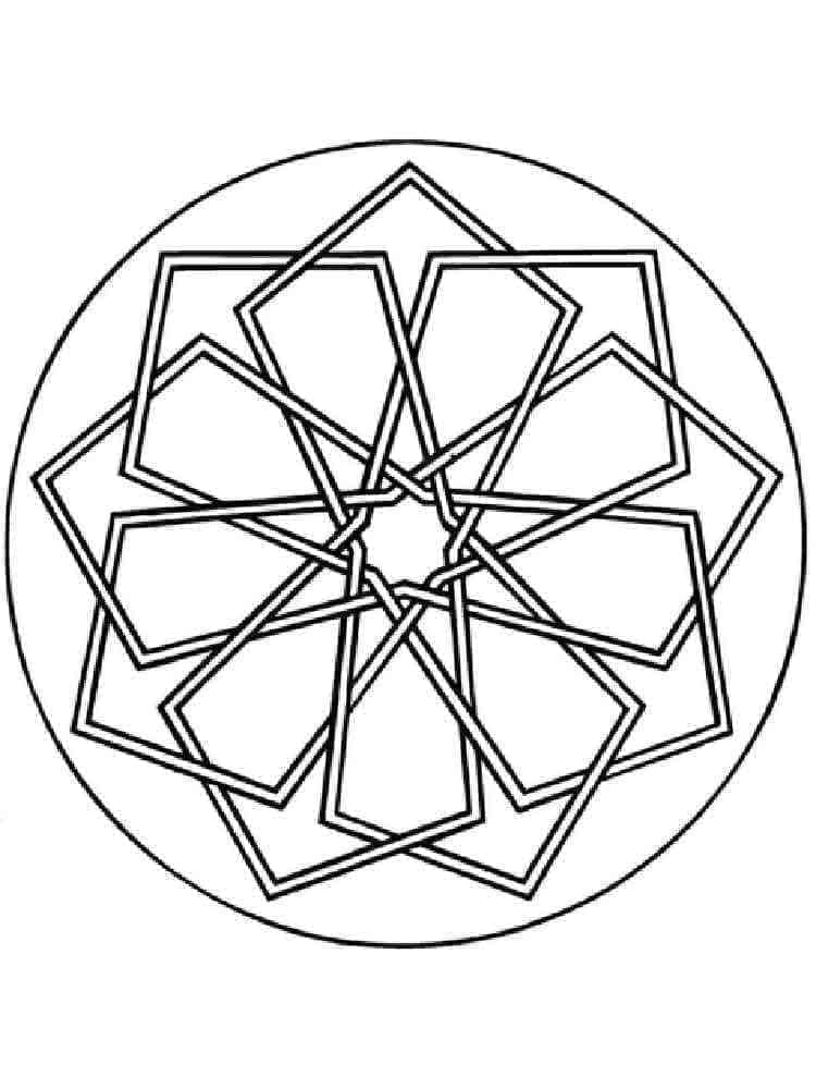 Mandala (10) omalovánka