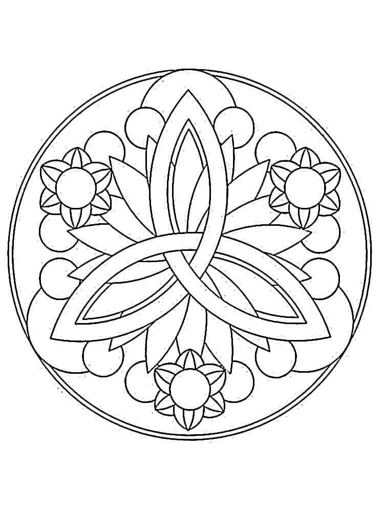Mandala (12) omalovánka