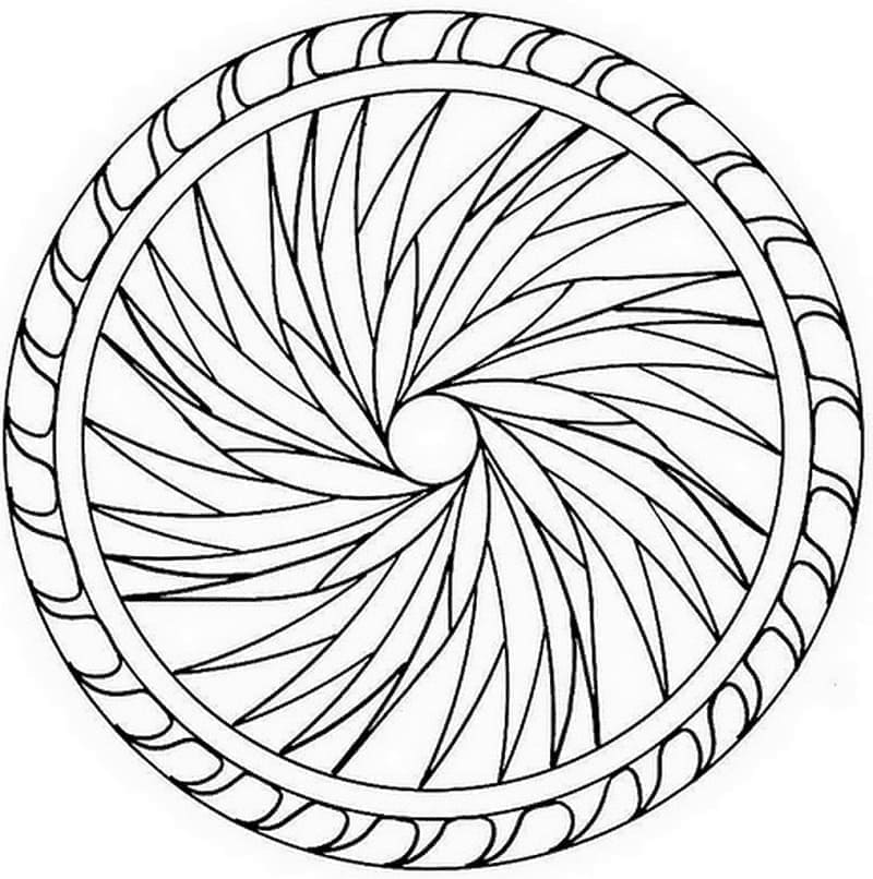 Mandala (2) omalovánka