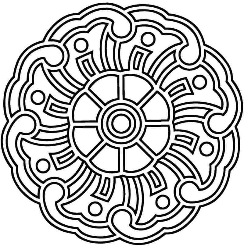 Mandala (3) omalovánka