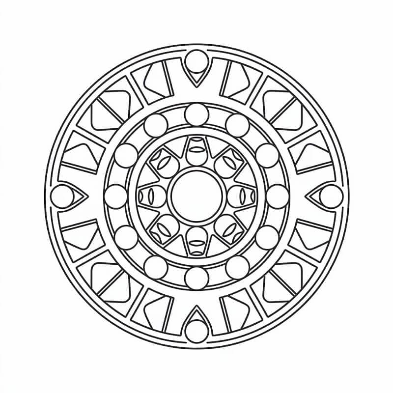 Mandala (6) omalovánka