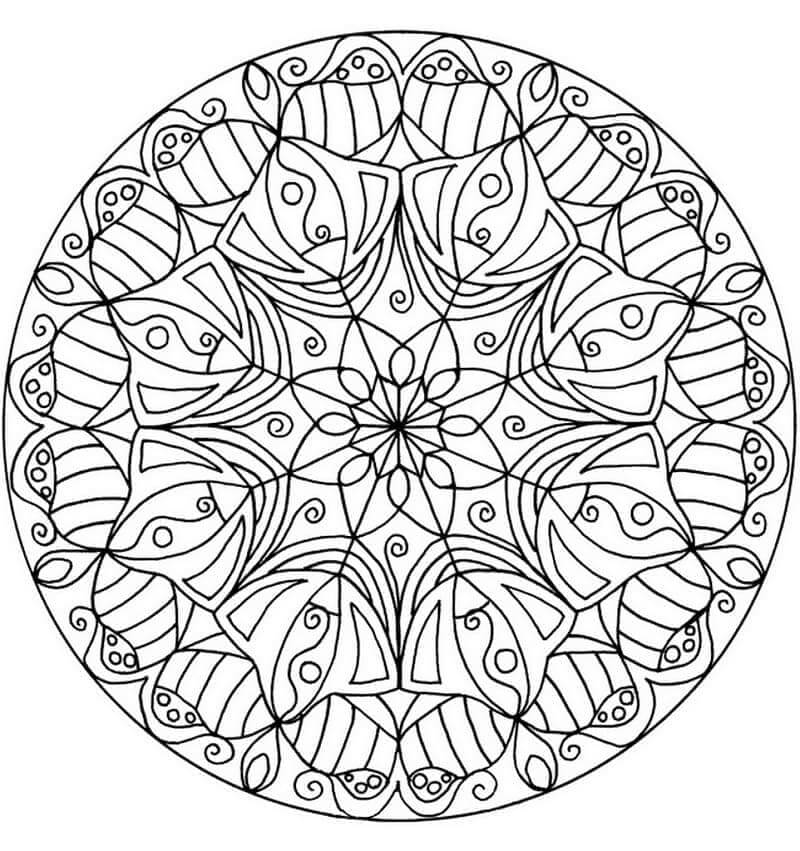 Mandala Tisknutelná omalovánka