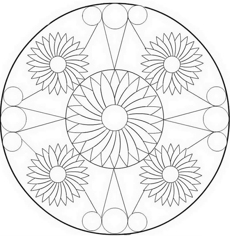 Mandala Zdarma Tisknutelná omalovánka