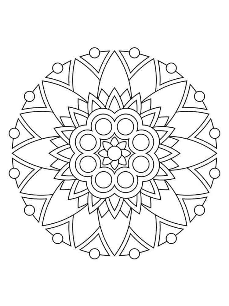 Mandala k Vymalování omalovánka