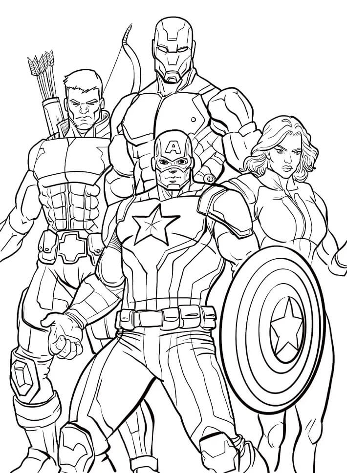 Marvel Avengers omalovánka