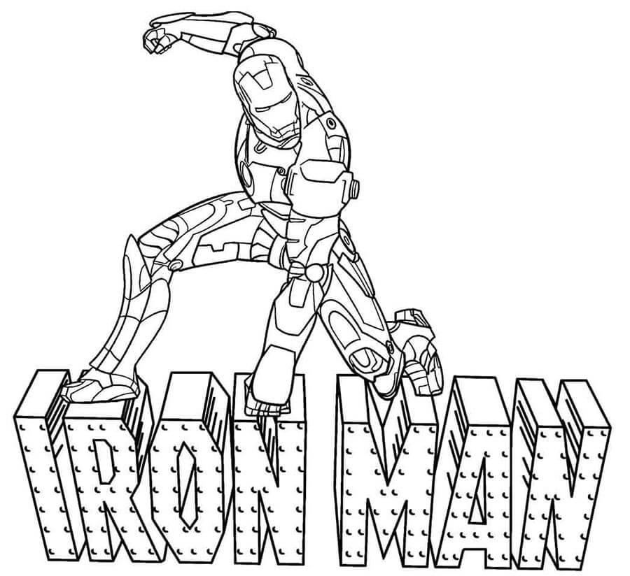 Marvel Superhrdina Iron Man omalovánka