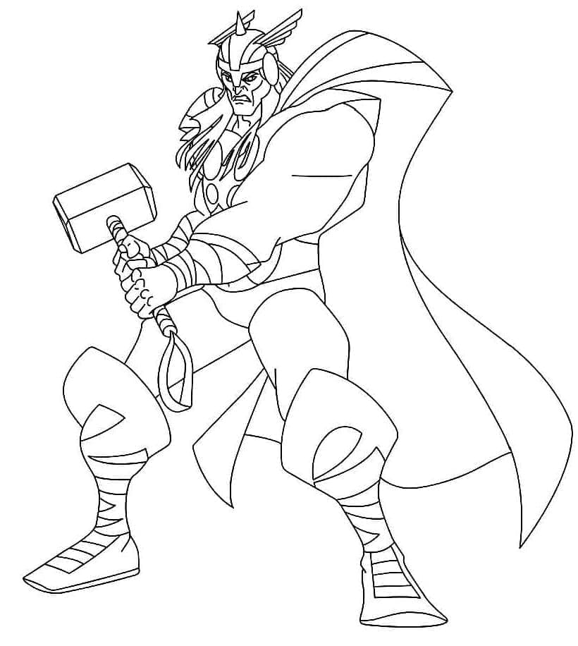 Marvel Superhrdina Thor omalovánka