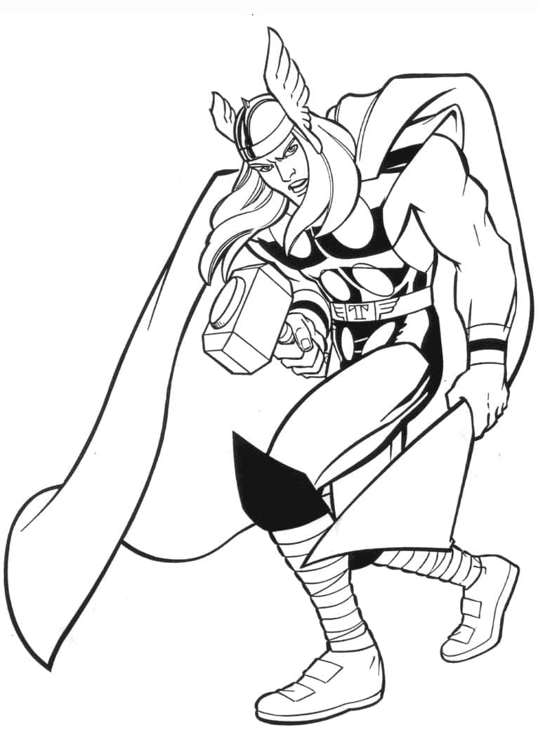 Marvel Thor omalovánka