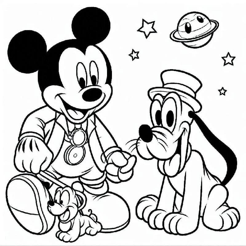 Mickey Mouse Tisknutelný pro Děti omalovánka