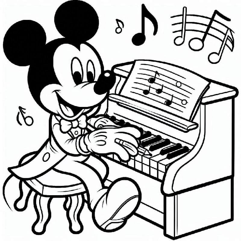 Mickey Mouse Vymalovatelné pro Děti omalovánka