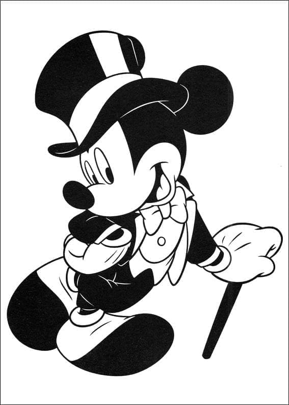 Omalovánka Mickey Mouse k Vymalování