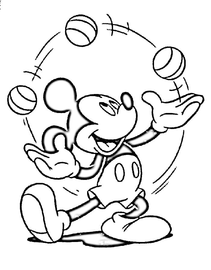 Mickey Mouse pro 1leté Děti omalovánka