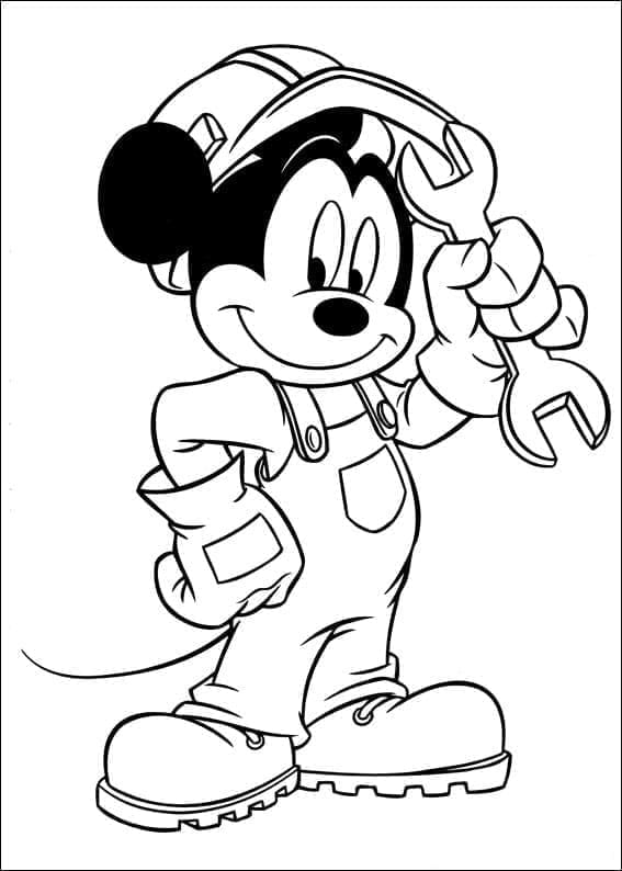 Mickey Mouse pro 4leté Děti omalovánka