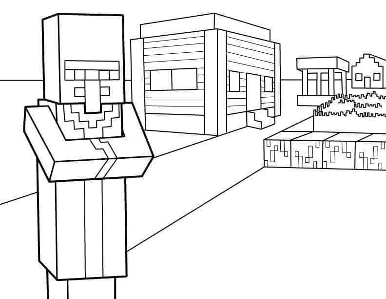 Minecraft (4) omalovánka