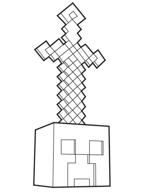 Minecraft (5) omalovánka