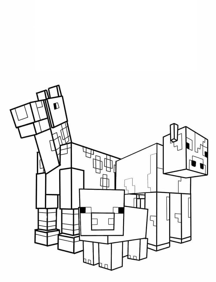 Minecraft (8) omalovánka