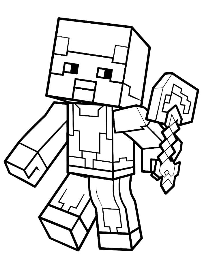Minecraft (9) omalovánka