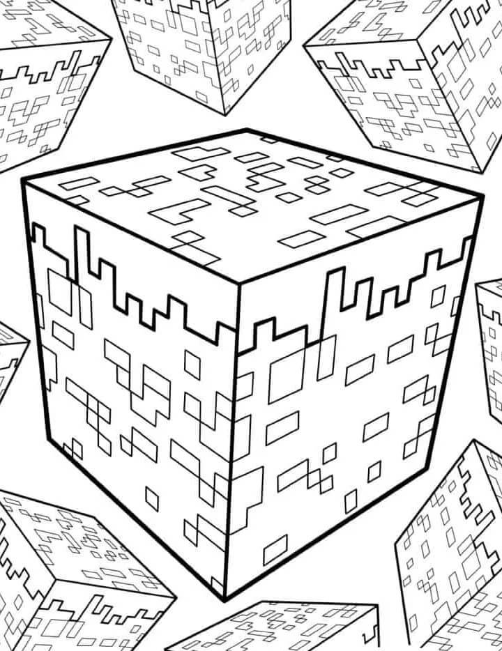 Minecraft Zdarma Vymalovatelné Obrázek omalovánka