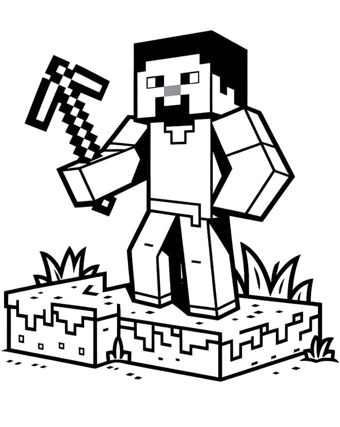 Minecraft k Tisku omalovánka
