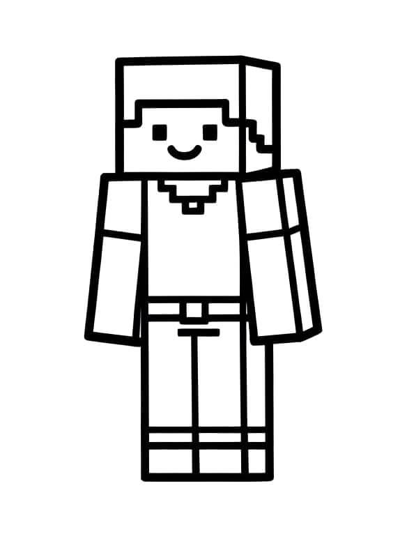 Minecraft pro 1leté Děti omalovánka